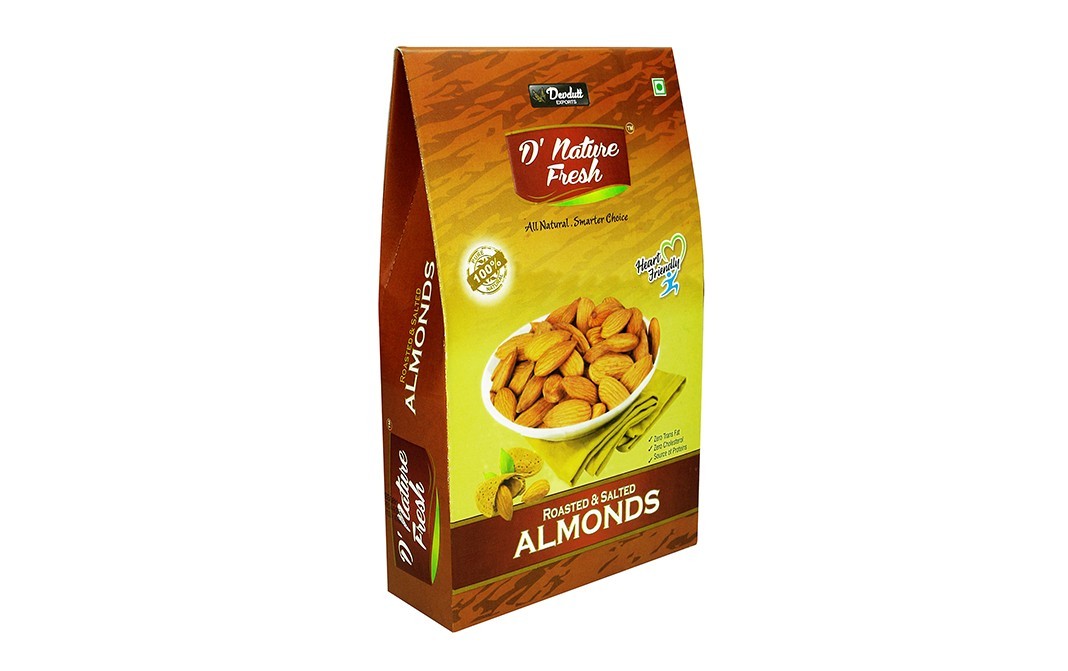 D'nature Fresh Roasted & Salted Almonds    Box  250 grams